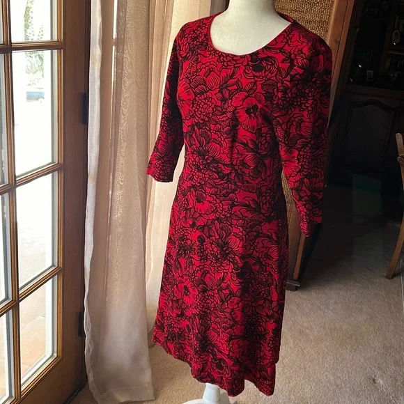 lands end fit flare dress Casablanca BL400C fit and flare feminine floral over lace beaded sequi –  Glass Slipper Formals